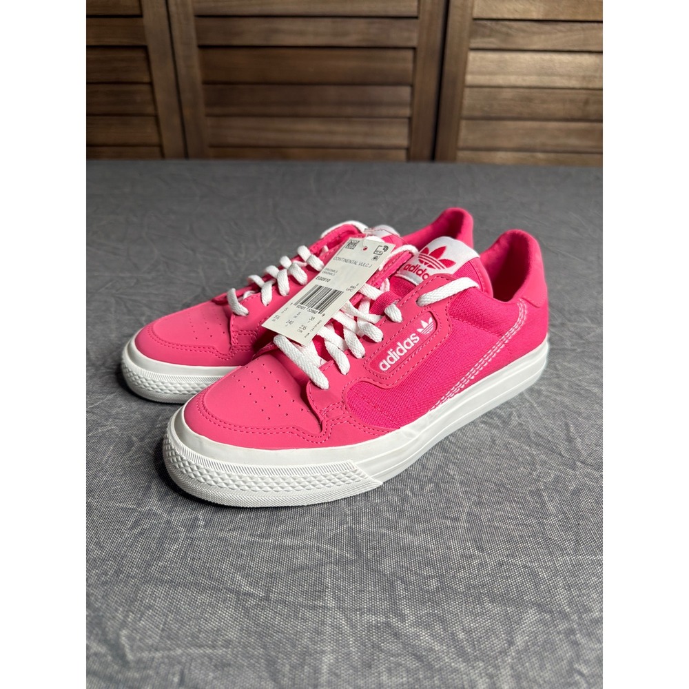 Adidas Sneakers Youth 5.5 Continental Vulc J Pink Canvas NEW